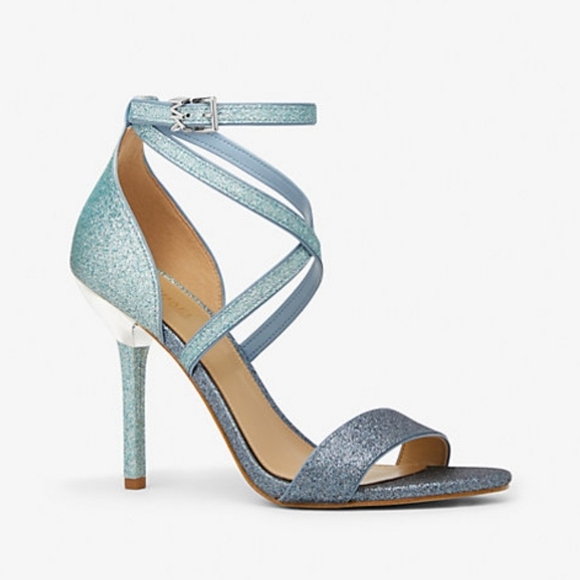 Michael Kors Astrid Glitter Embellished Sandals. - Picture 1 of 14